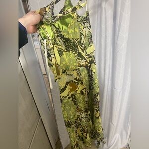 Donna Ricco Green Floral Maxi Skirt